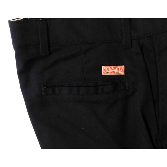 Red Kap Pants Mens 38 Black Slacks Flat Front Unhemmed Casual Streetwear - Picture 8 of 10